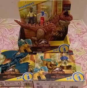 Netflix Imaginext Jurassic World Dino Set - Brown, Blue, Yellow